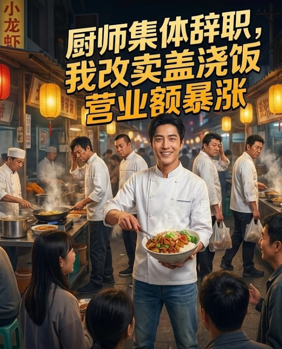 厨师集体辞职，我改卖盖浇饭营业额暴涨封面图